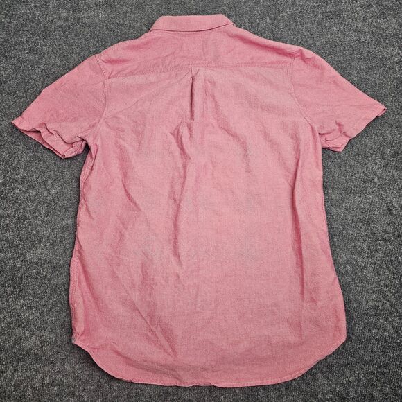 Vans Shirt Mens M Button-Up Pink Pockets Collared Short Sleeves Casual Cotton - Picture 2 of 10